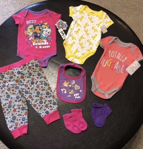 Baby Girls 6 to 9 Months New Clothing Bundle Lot Paw Patrol