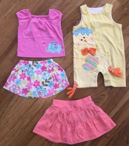 Lot Of Baby Girl Clothes, Size 9 Months. Skirts, Shirt & Outfit Spring/Summer