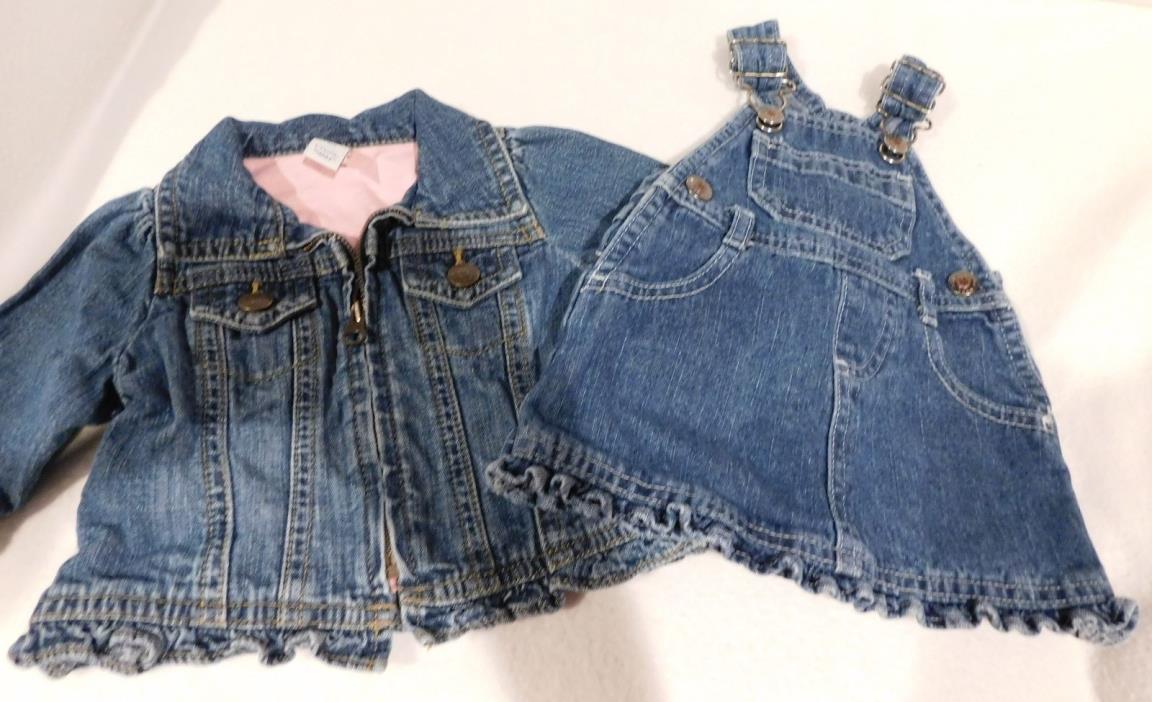 Baby Girls Gap Jeans Jacket & Arizona skirt Lot EUC