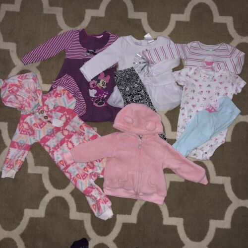 Baby Girl 9 Month 9-12 Month Outfit Lot Dresses Jumpsuit Jackets Carters Disney