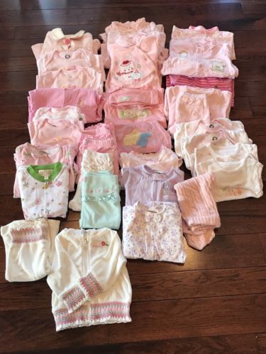 HUGE 33 PC Baby Girl sz 3-6 Months Cloths Lot Mostly Gymboree And Baby Gap