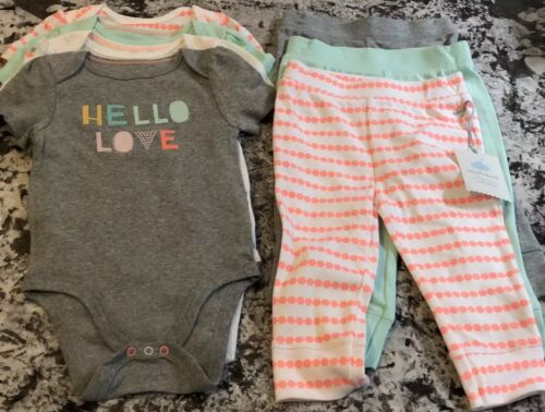 NWT 7pc. BABY GIRL CLOTHING LOT SIZE 12 MONTHS BODYSUITS PANTS