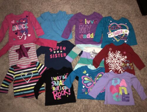 Lot Of 12 Shirts 6-9 Month Girl Children’s Place/Carters