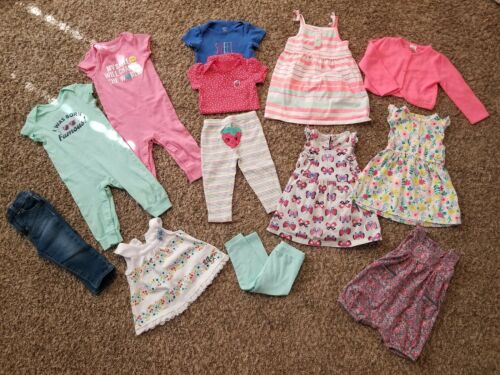Baby Girls Summer Clothes 12 Months Lot 13 Excellent Condition!!