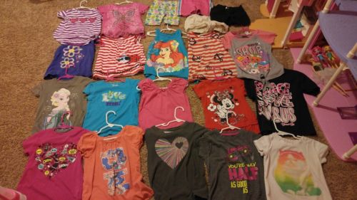 Girl 4/5 5t huge lot, clothes, shirts, shorts, disney, childrens place, boutique