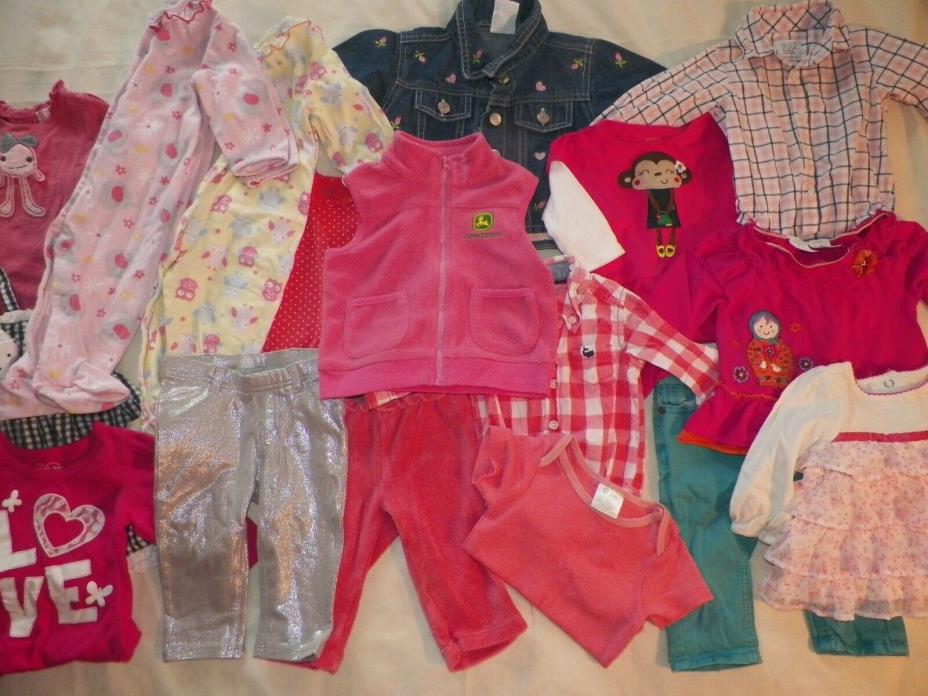 17 Piece Lot Baby Girl Clothes 3-6 Month Spring Summer John Deere Koala old navy