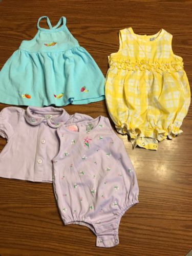 Lot Of Three Baby Girl Outfits Size 12 Months