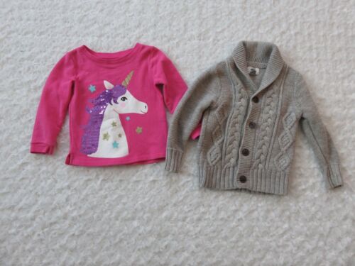 Girl's Toddler Long Sleeve Unicorn Sweatshirt Cardigan 2T Old Navy Carter's