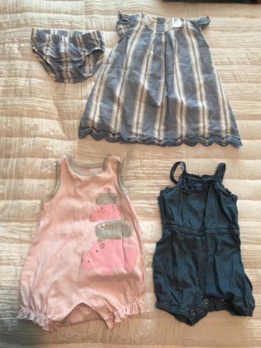Lot Of 3 Baby Girl Outfits 0-3 Months