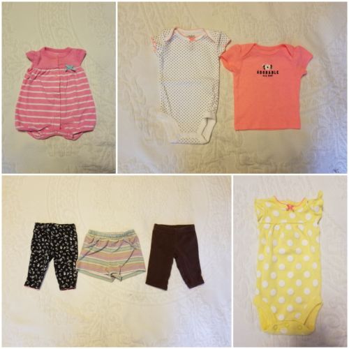 Baby Girl 7Pc. Clothing Lot Carters, Circo and More Size Newborn