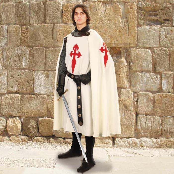 Medieval Jerusalem Hooded Cape