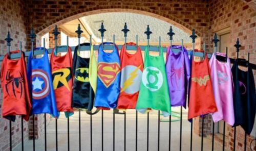 24 Superhero & Friends Cape Masks Dress Up Costumes 4Kids Birthday Party Favors