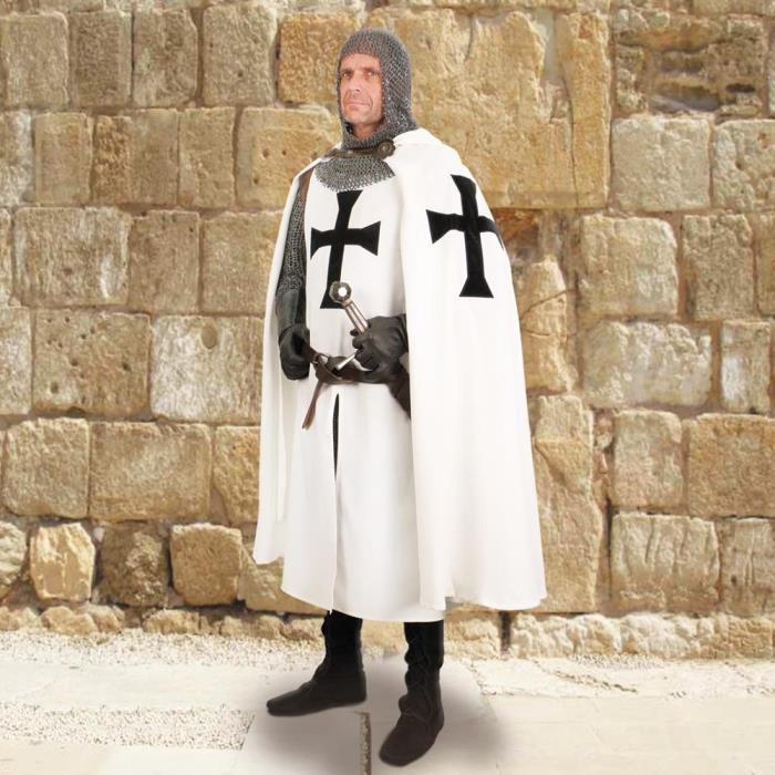 Medieval Teutonic Knight's Hooded Cape