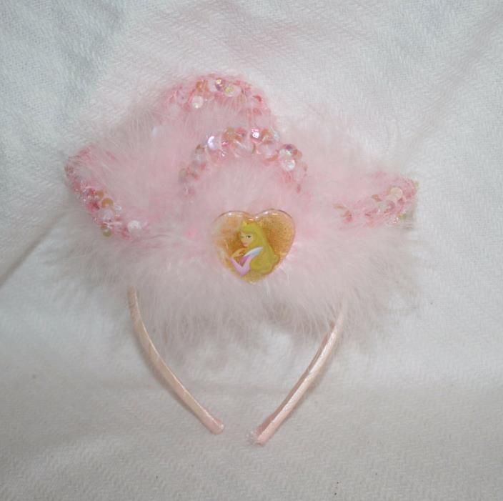 Sleeping Beauty Light Pink Faux Fur Crown Costume Princess Halloween