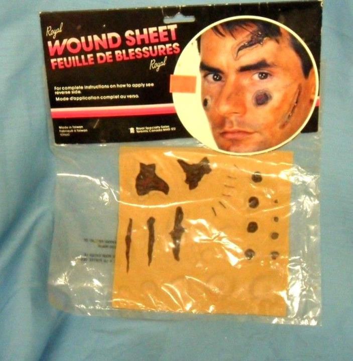 ROYAL Fake Wound Sheet ~ Latex Prosthetics Halloween Prop Cuts, Scars  (Sealed).