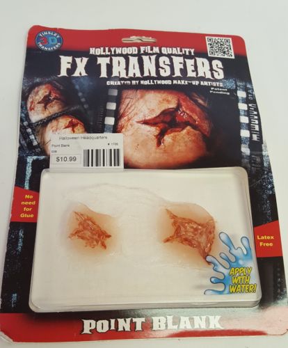 FX SCARS Realistic Makeup Blood Point Blank Bullet Hole Costume Halloween