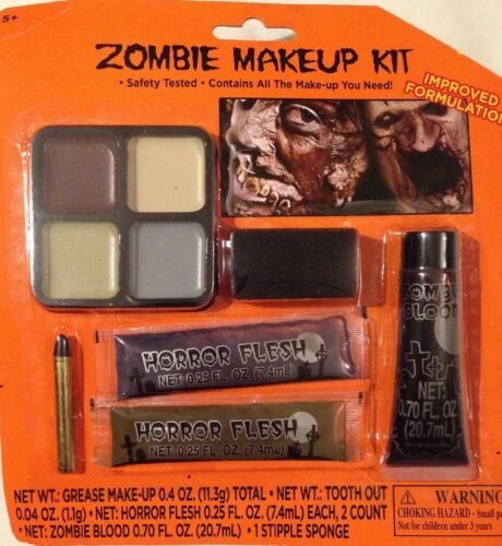 Zombie Makeup Kit Halloween Flesh Blood, NEW