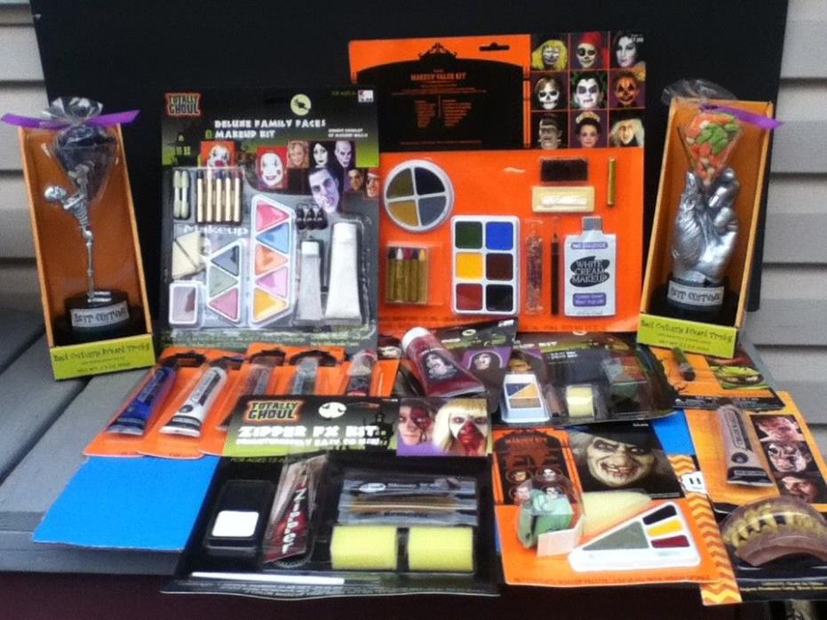 Unopened Huge Lot of Older Halloween Makeup & Accessories