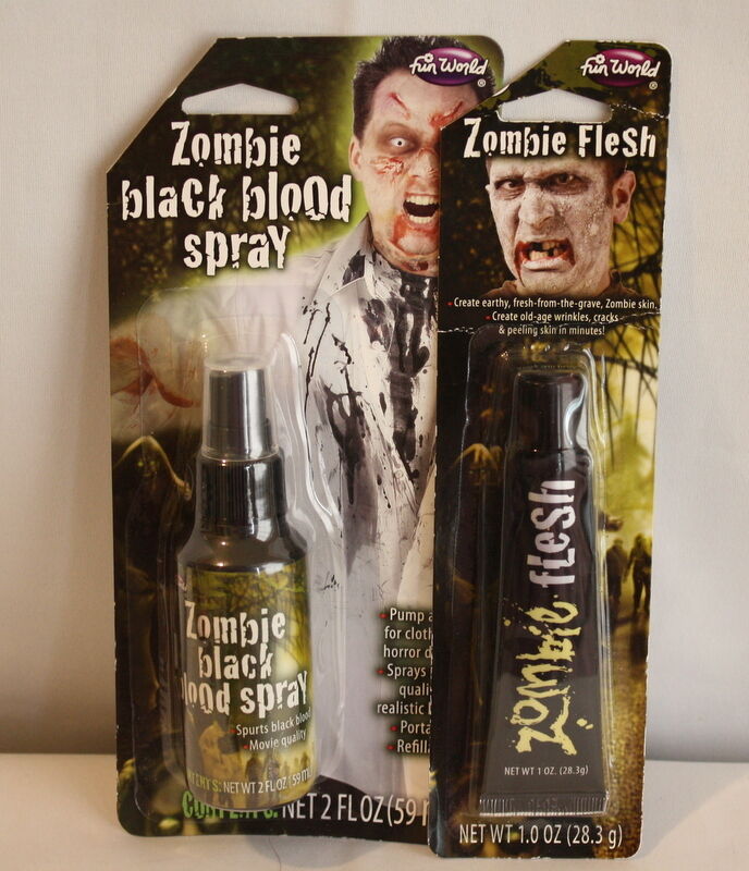 Zombie Flesh Makeup and Zombie Black Blood Spray Costume Stage Makeup