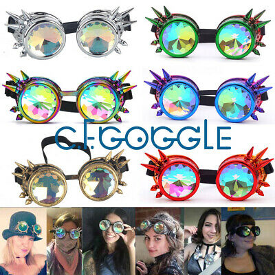 Retro Vintage Goggles /Kaleidoscope/Steampunk/Cosplay/Victorian/Welding/Spikes