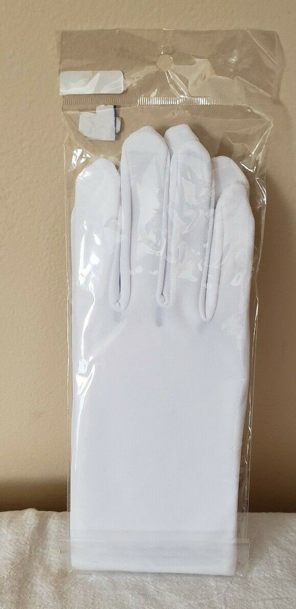 Wrist Length White Dress Gloves -