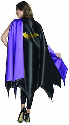 Women's DC Superheroes Deluxe Batgirl Cape One Size, Black and purple Halloween
