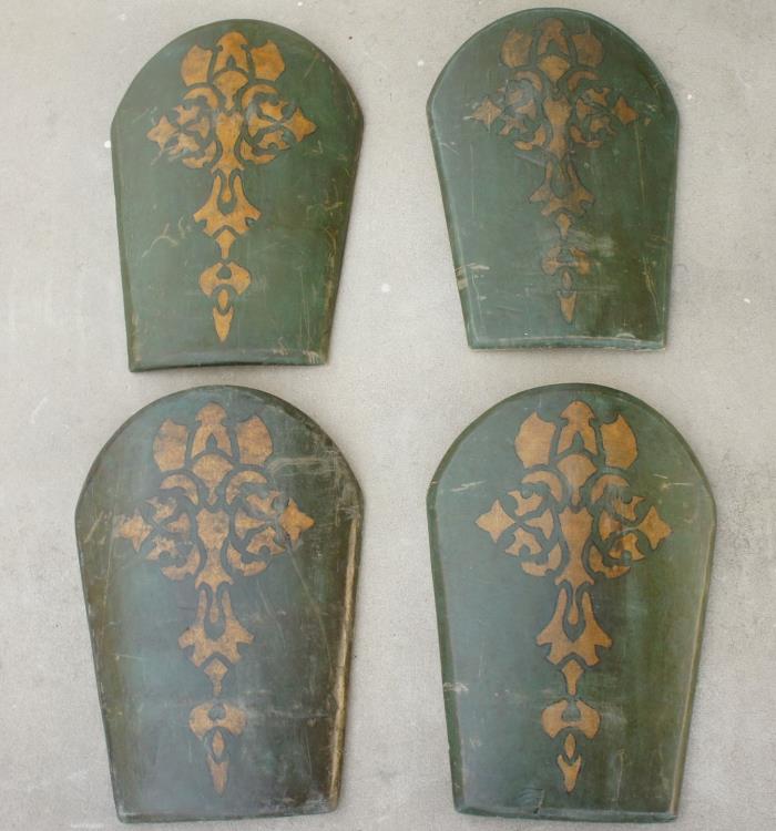 Lot 4 Green Leather Shield LARP SCA Medieval Disney Prince of Persia Movie Prop