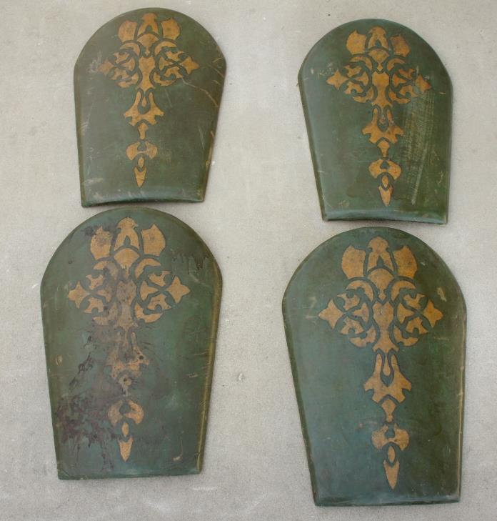Lot 4 Green Leather Shield LARP SCA Armor Medieval Prince of Persia Movie Prop B