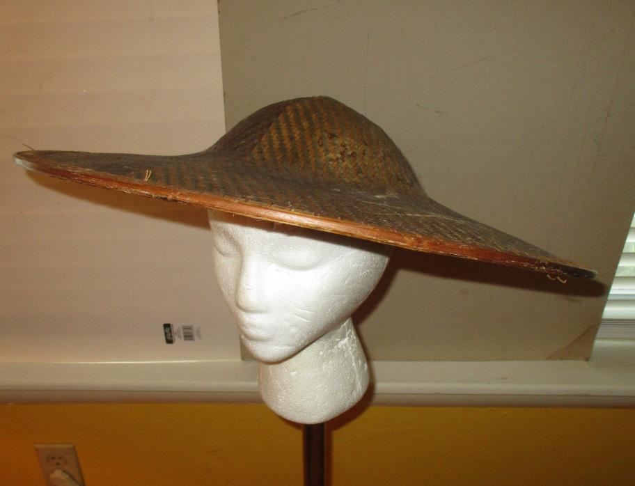 Vintage Asian Style Rice Padyy Hat