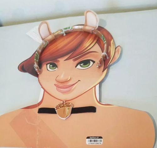 Girls Chipmunk Headband with animated ears,Chestnut Choker Necklace