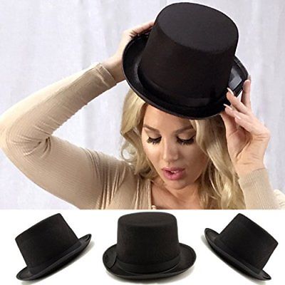 Adorox Sleek Felt Black Top Hat Fancy Costume Party Accessory 1 Hats Headgear