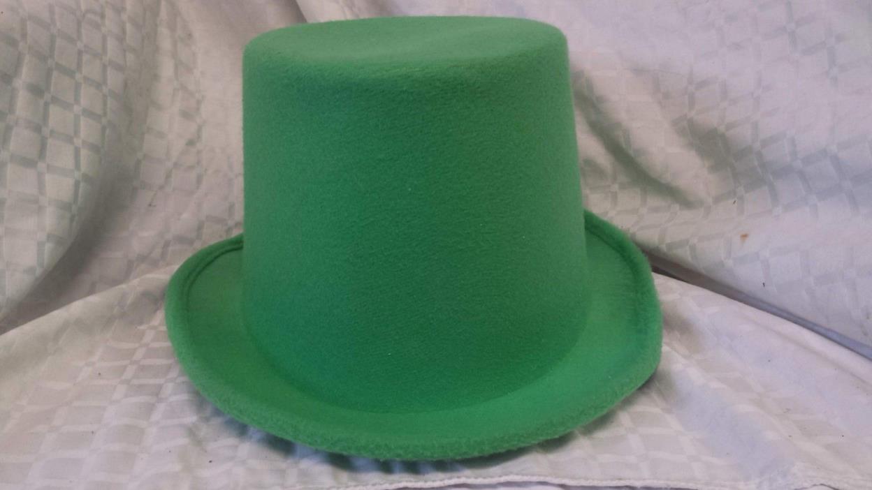 Green Top Hat Felt Topper Slash Tuxedo Victorian Costume 6