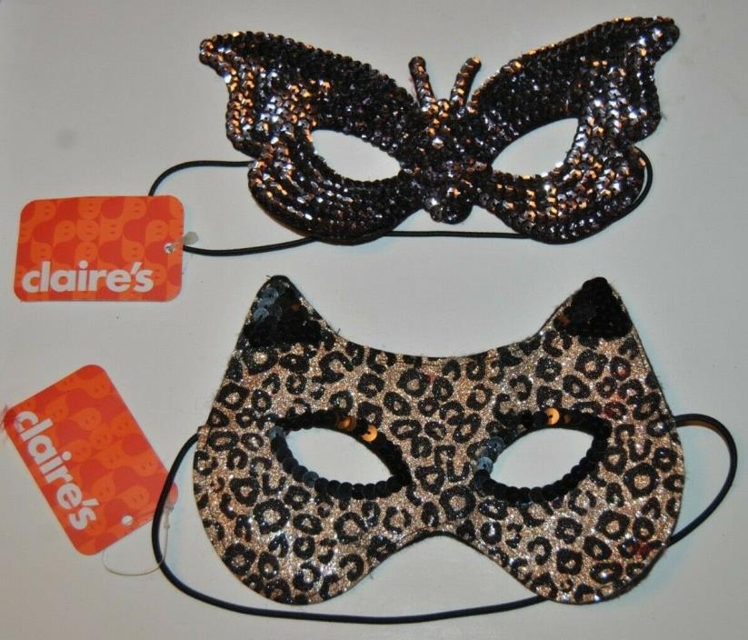 Claire's Mardi Gras or Kitty Cat Sequin Adult Face Masks