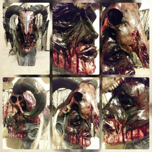 Shaman Mask Medicine Man Tribal Real Ram Skull Halloween Collector Original Rare
