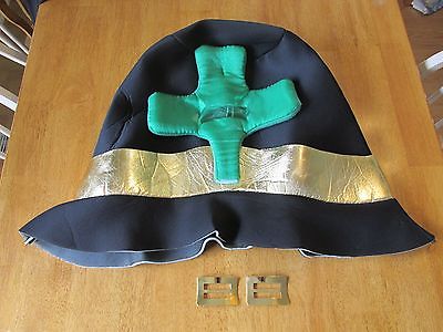Large Leprechaun hat for halloween costume and shoe buckles