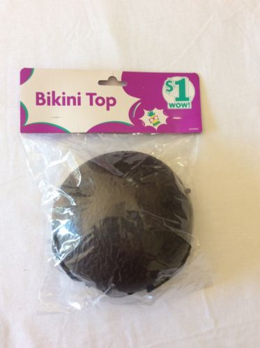 Plastic Coconut Bikini Top Bra One Size NIP