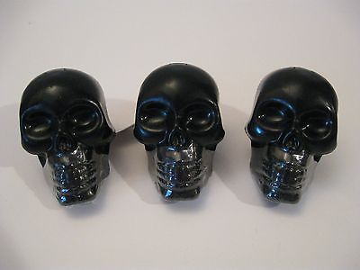 Plastic Huge Gothic Punk Black Skull Lip Gloss Costume Jewelry Goth Ring