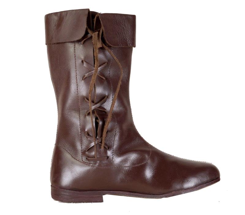 Medieval Leather Shoes Vintage Brown Footwear Super Fast Good Quality Fancy
