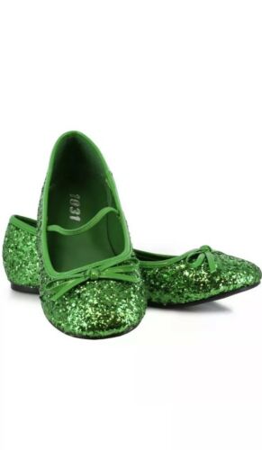 Green Sparkle Flat Shoes - Child - M(13/1)