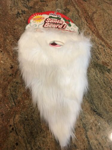 Claire's Christmas Novelty Santa Light Up Beard One Size Xmas Gag Gift