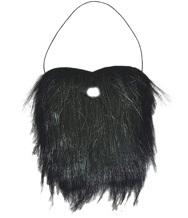 Beard Costume Lumberjack Male Cosplay Facial Hair Disguise Black Mustache