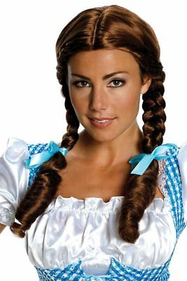 NIB brown braids wig Dorothy Wizard of Oz hair costume dress up by Secret Wishes