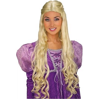 Renaissance Lady Guinevere Blonde Wig Medieval Costume Accessory Women Princess