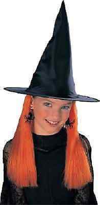 Witch Hat with Orange Hair Costume Accessory Halloween