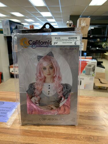 California Costumes Women’s Cosplay Doll Pink Wig W/ Bow 29334