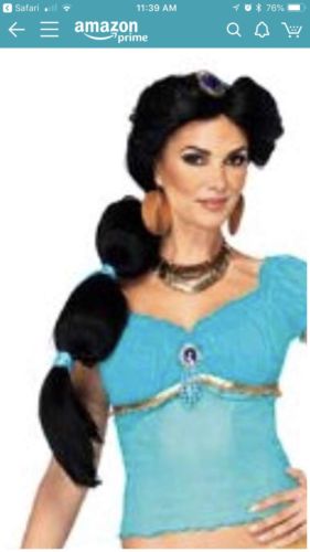 Jasmine Wig :Ribbon Detail Disney Costume Halloween Never Worn New