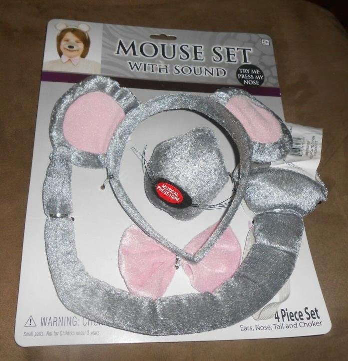 Mouse Set With Sound Child Halloween 4 Piece Set  Brand New in Package
