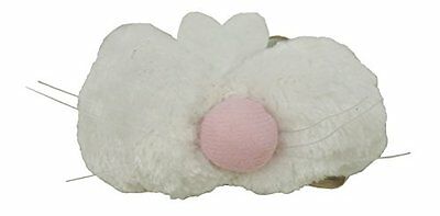 Plush Bunny Nose Mask Costume Accessory White & Pink