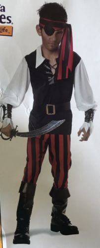 Kid’s Pirate Outfit California Costume 00588 Size Large 10/12 Party Halloween