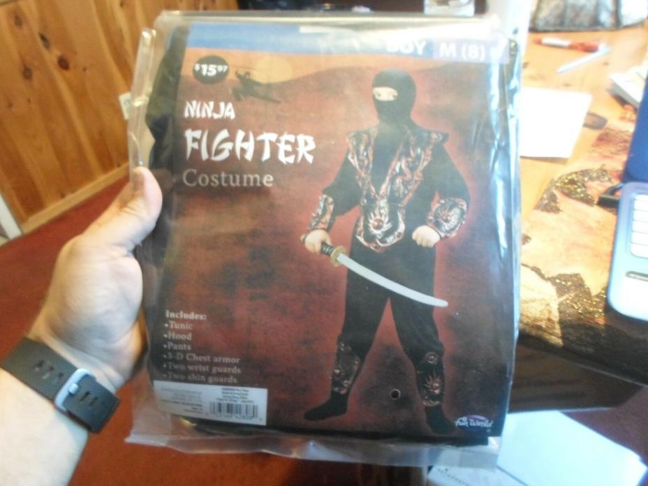 Boys Ninja Fighert Costume Size 8 Medium New in Package